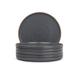 Ceramic Dinner Plates Set Of 6 Pieces, Grey | Ceramic Plates Set With Matte Finish - Premium Stoneware | Ceramic Dinner Plates - Japandi Dinner Plates